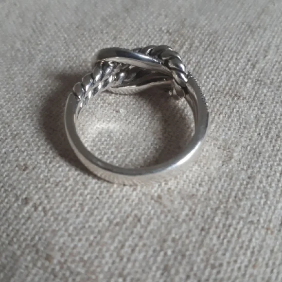 Marc Sterling Silver & Marcasite Twisted Rope Ring - Picture 3 of 9